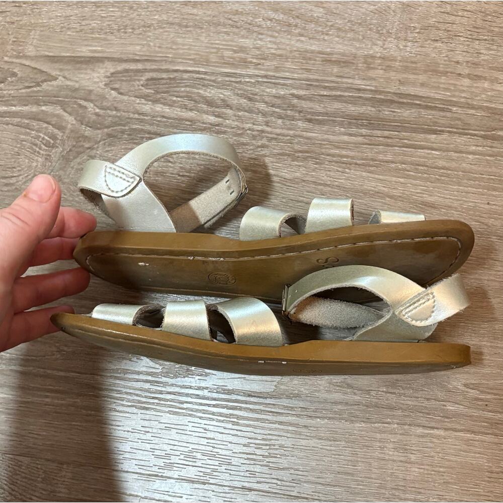 Salt Water Sandals by Hoy Original 820 Gold Leather Sandals Youth 4 Women’s 6 - Picture 6 of 10